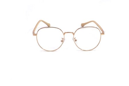 Trendy Round Golden Frame
