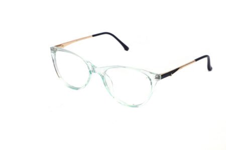 Trendy Round Metal Transparent Frame